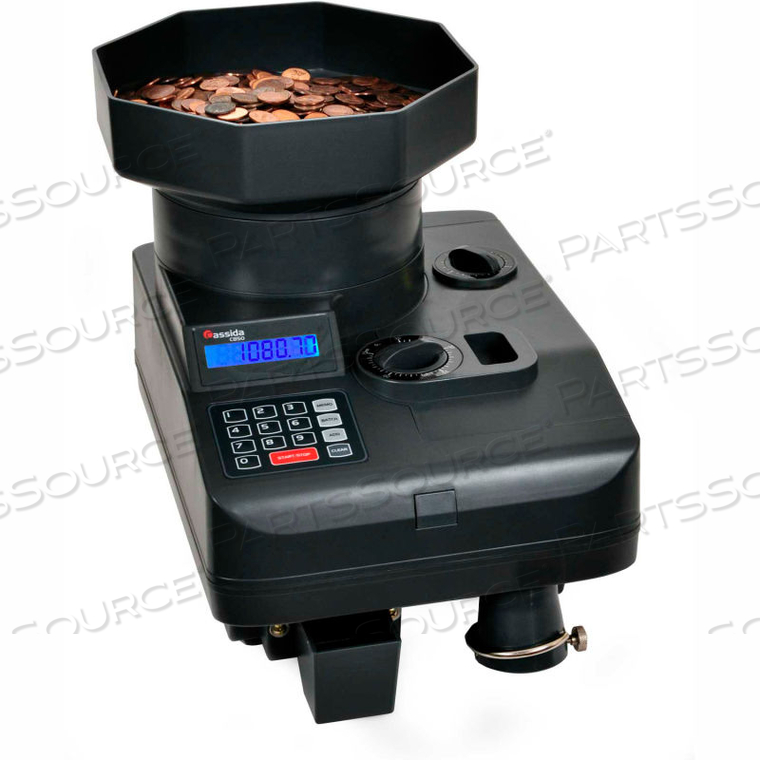 ULTRA HEAVY DUTY COIN COUNTER/OFF-SORTER C850 - 2-SPEED MOTORIZED HOPPER, 6500 COIN CAPACITY