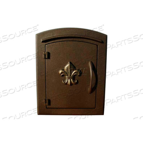 OEM#: MAN-S-1402-BZMANCHESTER LOCKING SECURITY OPTION WITH DECORATIVE FLEUR DE LIS DOOR, MANCHESTER FACEPLATE IN BRONZE by Qualarc