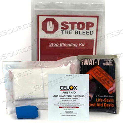 OEM#: CSBKSWT4004COMPACT STOP BLEEDING KIT, 4X4 HEMOSTATIC GAUZE, TOURNIQUET by Celox