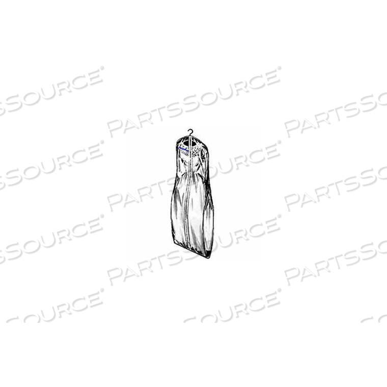 OEM#: BB7224 X 72, 4 GAUGE VINYL W/ CENTER ZIPPER AND SIDE GUSSET - CRYSTAL CLEAR by Econoco