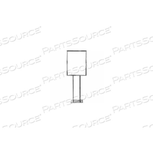 OEM#: BH28/MAB22 X 28 BULLETIN SIGN HOLDER W/ FLAT BASE - MATTE BLACK by Econoco