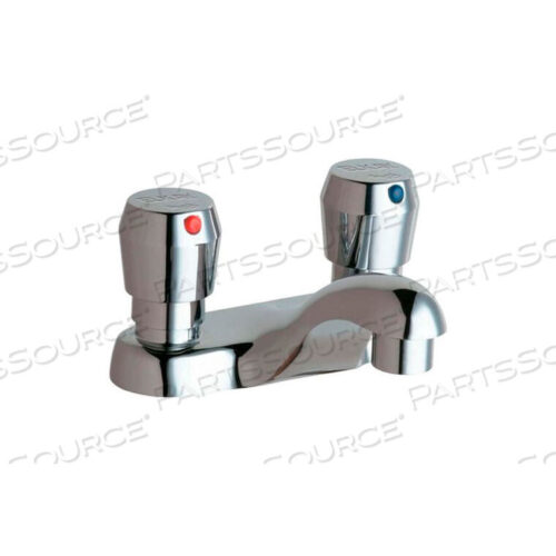 OEM#: LK656METERED LAVATORY FAUCET, SINGLE HOLE DECK MOUNT, PUSH BUTTON-HANDLES, CHROME by Elkay