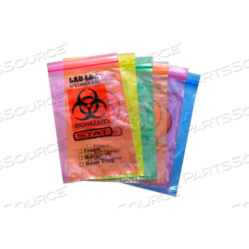 OEM#: LAB221215YERECLOSABLE 2-WALL SPECIMEN TRANSFER BAG (BIOHAZARD), 12 X 15, YELLOW TINT, PKG QTY 1000 by Elkay Plastics