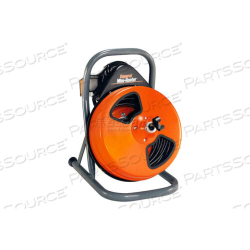 OEM#: MRP-BMINI-ROOTER PRO DRAIN/SEWER CLEANING MACHINE W/ 75 X 3/8CABLE & 4 PC CUTTER SET by General Wire Spring Comp