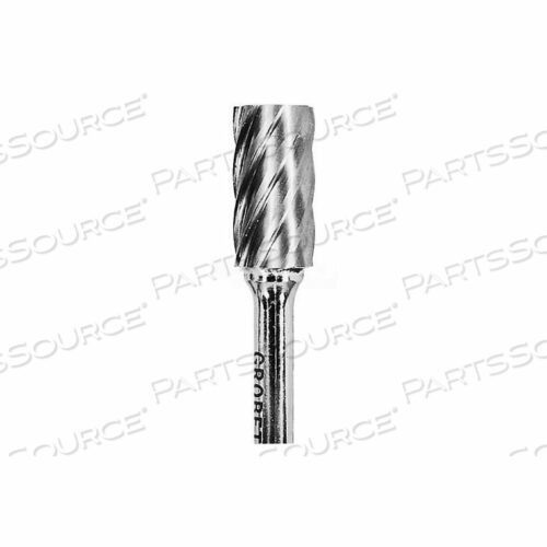 CYLINDER PLAIN END CARBIDE BURR, ALUMA CUT, 1/4 SHANK DIA, 2-3/4 OAL