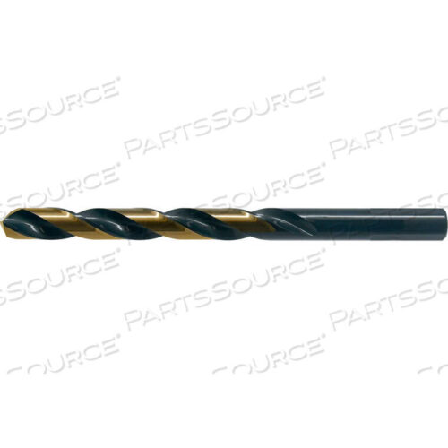 OEM#: C180041878 1/8 HSS HEAVY-DUTY BLACK & GOLD 135 SPLIT POINT 3-FLATTED SHANK JOBBER LENGTH DRILL by Cle-Line