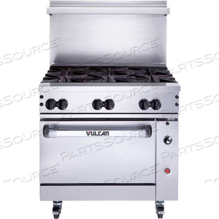 OEM#: 36C-6BPENDURANCE RANGE, CONVECTION OVEN, PROPANE, S/S, 6 BURNERS by Vulcan Restaurant Equipment