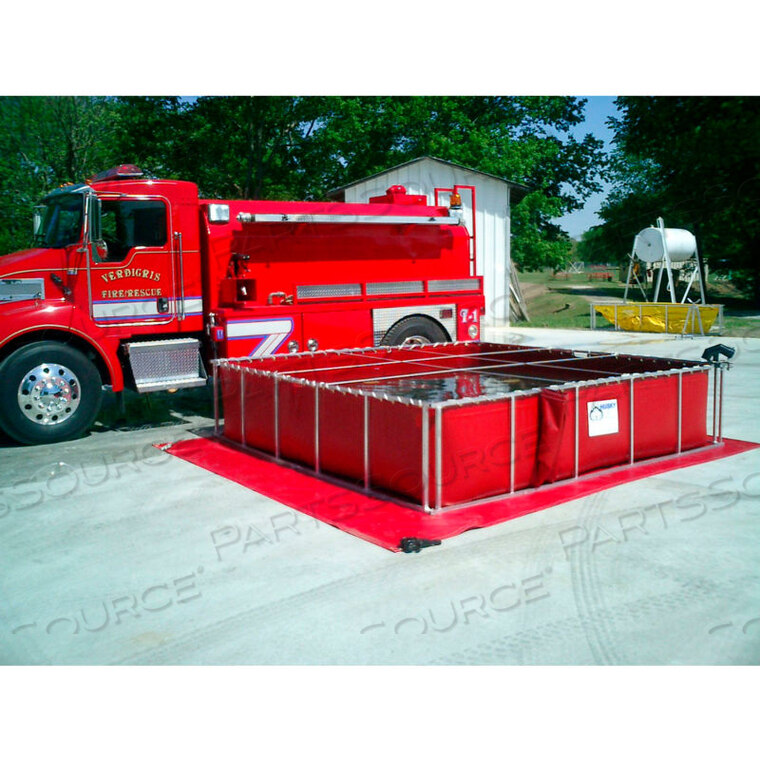 OEM#: ALF-3500-BLALUMINUM FRAME FOLDING TANK ALF-3500 - 22 OZ. THICKNESS 171L X 171W X 29H 3500 GALLON BLUE by Husky Portable Containment