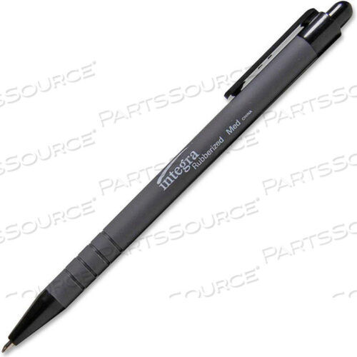 OEM#: 30031BALLPOINT RETRACTABLE PEN, RUBBERIZED BARREL, MEDIUM, BLACK INK, DOZEN by Integra