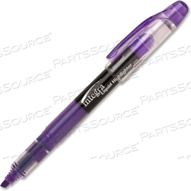 OEM#: 33315LIQUID HIGHLIGHTER, CHISEL TIP, FLUORESCENT PURPLE INK, DOZEN by Integra
