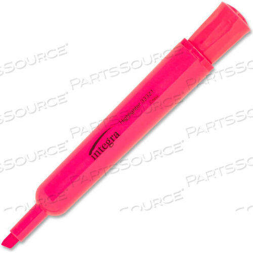 OEM#: 33321DESK HIGHLIGHTER, CHISEL TIP, FLUORESCENT PINK INK, 12/PACK by Integra