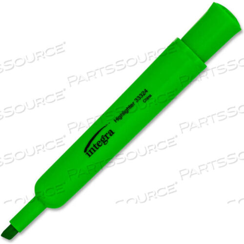 OEM#: 33324DESK HIGHLIGHTER, CHISEL TIP, FLUORESCENT GREEN INK, 12/PACK by Integra