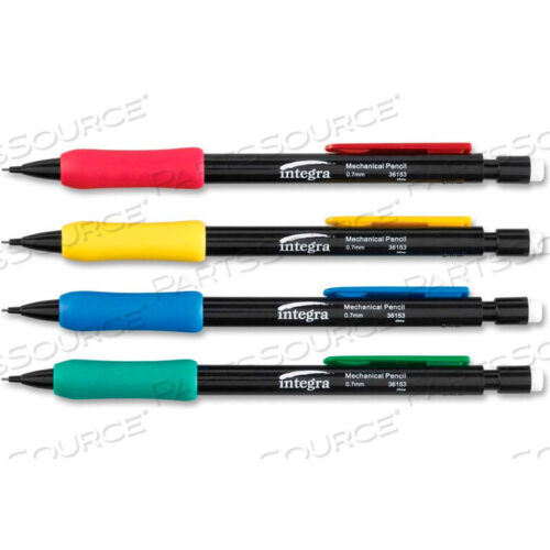 OEM#: 36153GRIP MECHANICAL PENCIL, REFILLABLE, 0.7MM, ASSORTED BARREL, DOZEN by Integra