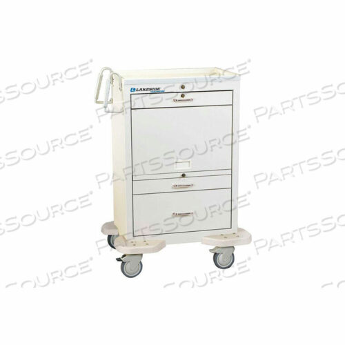 OEM#: C-330-MUS-TWUNIT DOSE MEDICATION CART WITH CASSETTE, 20 BINS 3 DRAWERS by Lakeside Manufacturing, Inc.