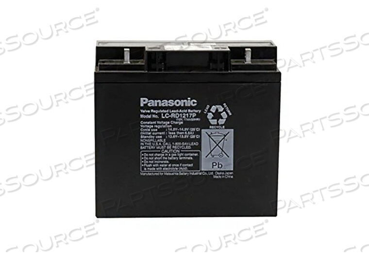 Replaces Panasonic / Matsushita Electric Industrial Co, Ltd LC-RD1217P12 VOLT 18.0AH SEALED LEAD 0 ACID BATTERY
