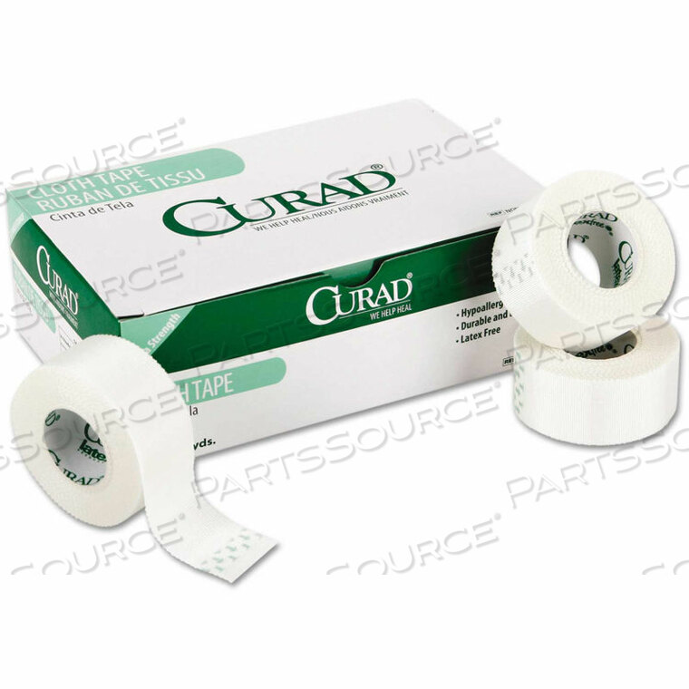 OEM#: MIINON270101CURAD FIRST AID CLOTH SILK TAPE, 1 X 10 YDS, WHITE, 12/PACK by Medline Industries, Inc.