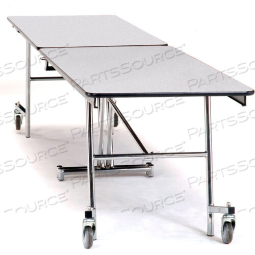 OEM#: MT8-MDPECRGY8 MOBILE RECTANGULAR TABLE - MDF WITH PROTECTEDGE - CHROME FRAME - GREY NEBULA by National Public Seating