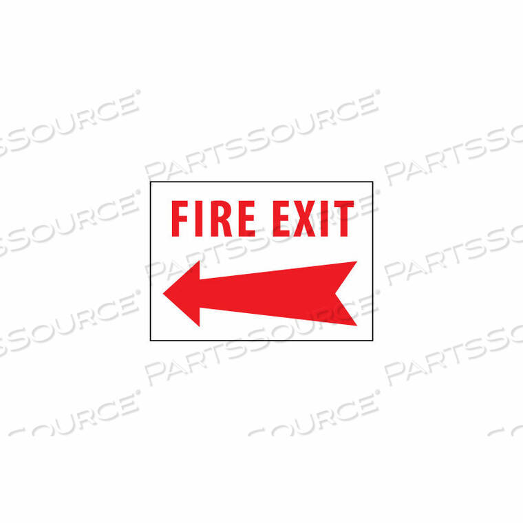 OEM#: FELAABFIRE SAFETY SIGN - FIRE EXIT WITH LEFT ARROW - ALUMINUM by National Marker Company