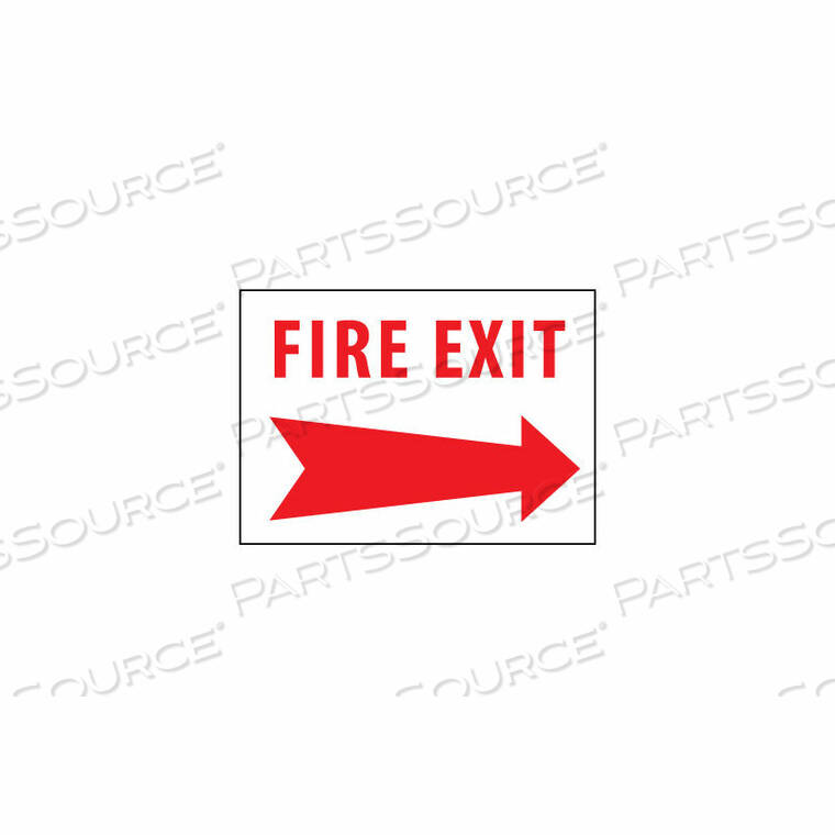 OEM#: FERAPBFIRE SAFETY SIGN - FIRE EXIT WITH RIGHT ARROW - VINYL by National Marker Company