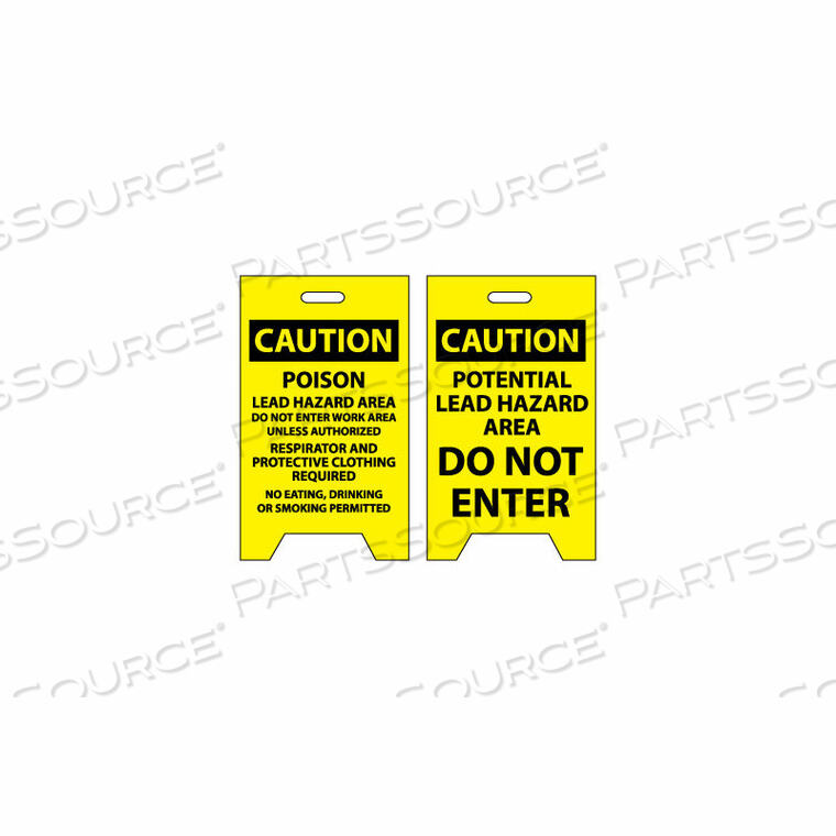 OEM#: FS19FLOOR SIGN - CAUTION POTENTIAL LEAD HAZARD AREA DO NOT ENTER by National Marker Company