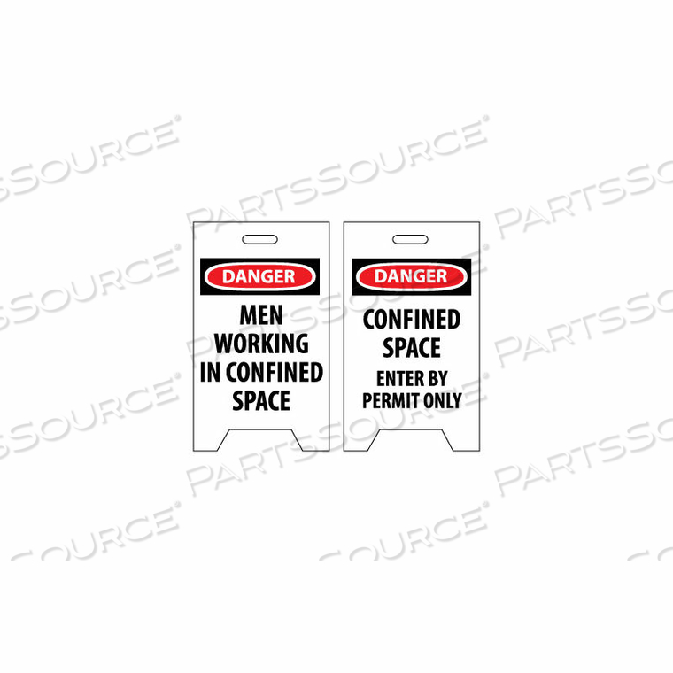 OEM#: FS21FLOOR SIGN - DANGER MEN WORKING IN CONFINED SPACE by National Marker Company