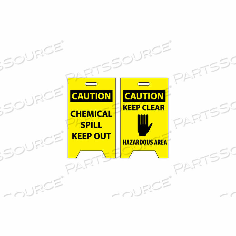 OEM#: FS5FLOOR SIGN - CAUTION CHEMICAL SPILL KEEP OUT by National Marker Company