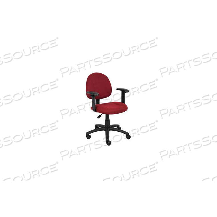 OEM#: B316-BYDELUXE POSTURE CHAIR WITH ADJUSTABLE ARMS BURGUNDY by Boss