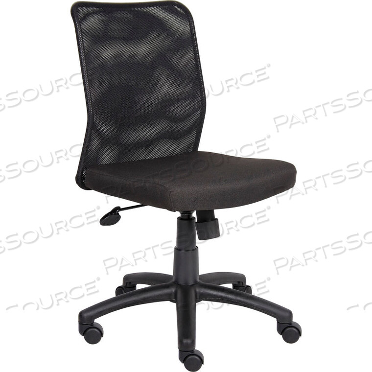 OEM#: B6105BUDGET TASK CHAIR - FABRIC SEAT WITH MESH BACK - BLACK by Boss