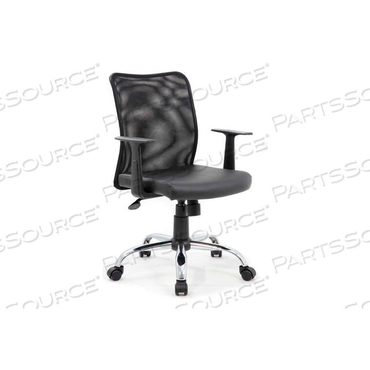 OEM#: B6116C-CSBUDGET MESH TASK CHAIR WITH T-ARMS - BLACK by Boss
