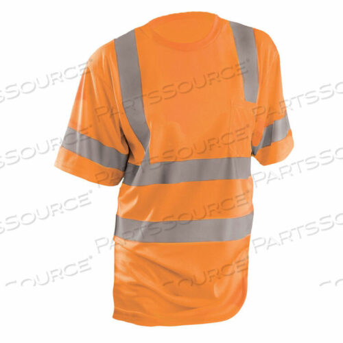 OEM#: LUX-SSETP3B-OSWICKING BIRDSEYE T-SHIRT WITH POCKET CLASS 3 HI-VIS ORANGE SMALL by Occunomix