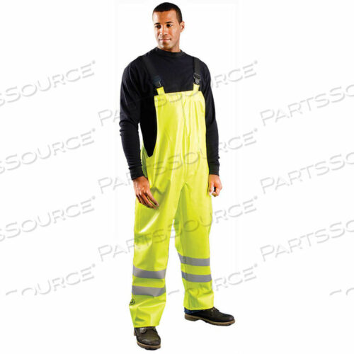 OEM#: LUX-TBIB/FR-Y2XCLASS E PREMIUM FLAME RESISTANT RAIN BIB PANTS HRC2 YELLOW, 2XL by Occunomix