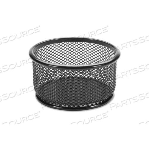 OEM#: 84150MESH PAPER CLIP HOLDER 3-3/4 X 3-3/4 BLACK by Lorell