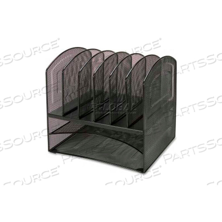 OEM#: 37523HORIZONTAL VERTICAL MESH DESK ORGANIZER, 8 COMPARTMENTS, BLACK by Lorell
