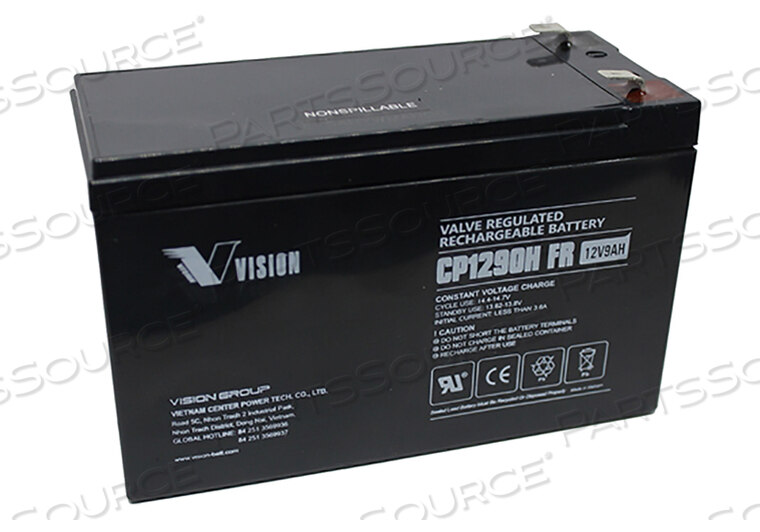 Replaces AMETEK Powervar CP1270F2BATTERY UPS, SEALED LEAD ACID, 12V, 9 AH, FASTON (F2)