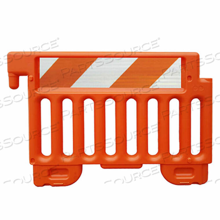 OEM#: CSP-SW38-O-EGFRSTRONGWALL ADA COMPLIANT PLASTIC BARRICADE, ORANGE, 38H, ENGINEER GRADE SHEETING by Plasticade