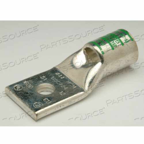 OEM#: BLU1/0S1CU COMPRESS. LUG STD BARREL 1 HOLE W/INSPECT. WINDOW 1/0 AWG 3/8 STUD PINK by Penn-Union