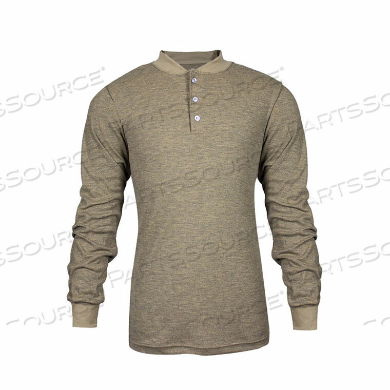 OEM#: C541NTNBSLS2XTECGEN CC FLAME RESISTANT LONG SLEEVE HENLEY, 2XL, TAN, L by National Safety Apparel