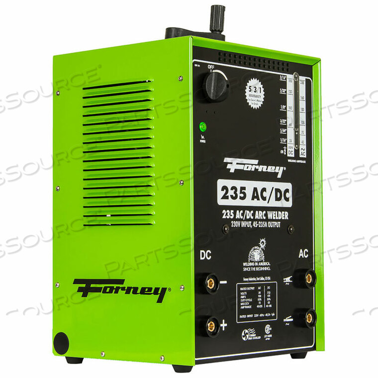 OEM#: 314FORNEY 235 AC/DC STICK (SMAW) WELDER - 45-235A - 230V - 5/32 WELDING CAPACITY by Industrial Pro