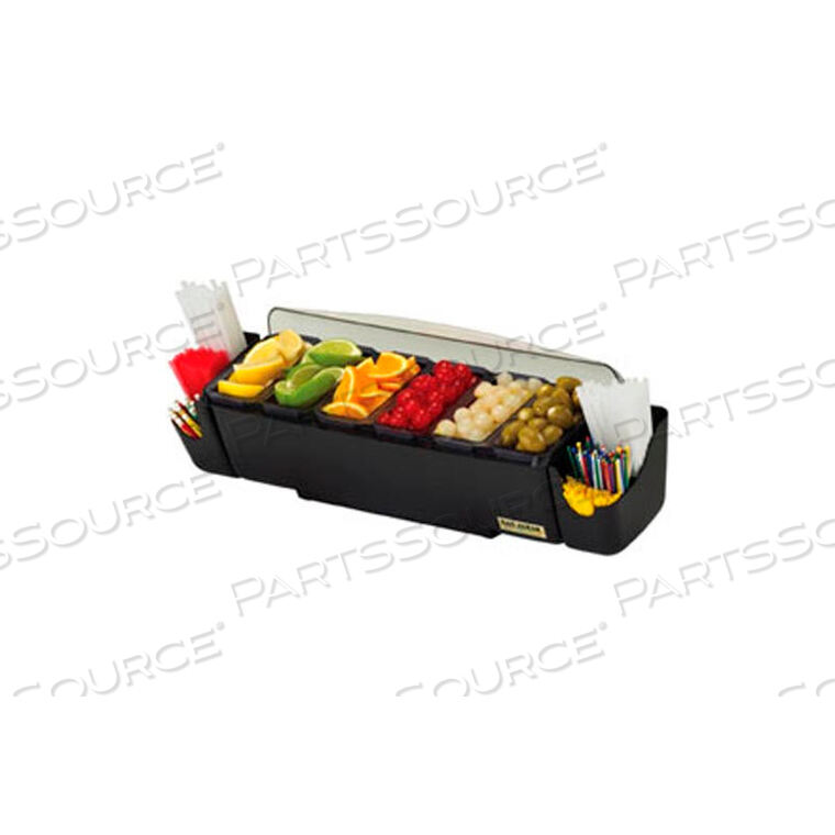 OEM#: BD4006SDOMED GARNISH CENTER, (6) 1 PINT TRAYS, (2) STRAW CADDIES by San Jamar