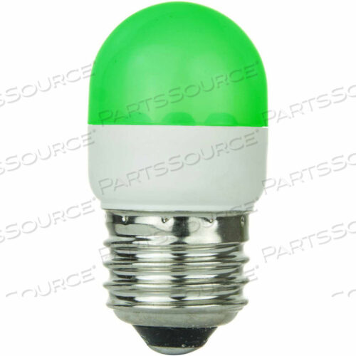SUNLITE T10/LED/1W/G 1W T10 TUBULAR INDICATOR, MEDIUM BASE BULB, GREEN