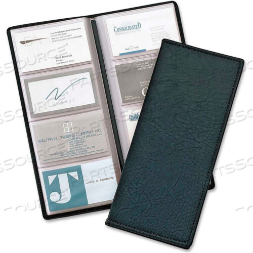 OEM#: 34422SEWN VINYL 96 CARD FILE, BLACK by Cardinal
