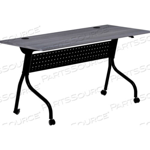 OEM#: LLR59487MOBILE 60 FLIP TOP TRAINING TABLE - CHARCOAL by Lorell