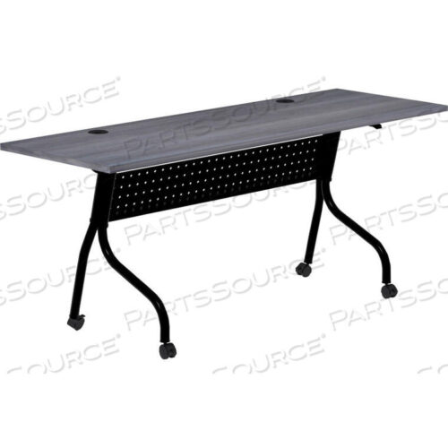 OEM#: LLR59488MOBILE 72 FLIP TOP TRAINING TABLE - CHARCOAL by Lorell