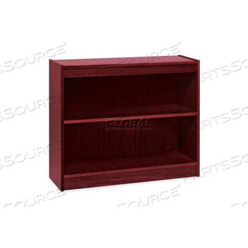 OEM#: LLR60070LORELL 2-SHELF PANEL END HARDWOOD VENEER BOOKCASE, 36W X 12D X 30H, MAHOGANY by S.P. Richards Company