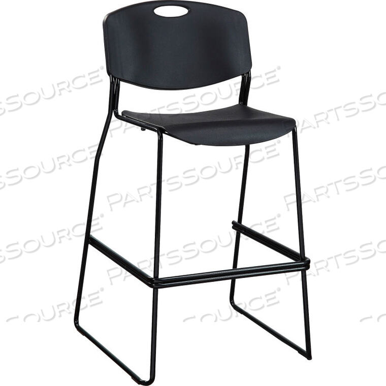 OEM#: LLR62535HEAVY-DUTY BISTRO STACKING CHAIRS - BLACK - SET OF 2 by Lorell
