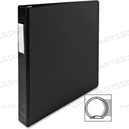 OEM#: BSN285593 RING LABEL HOLD BINDER, 1 CAPACITY, 11X8-1/2, BLACK by Sparco Products