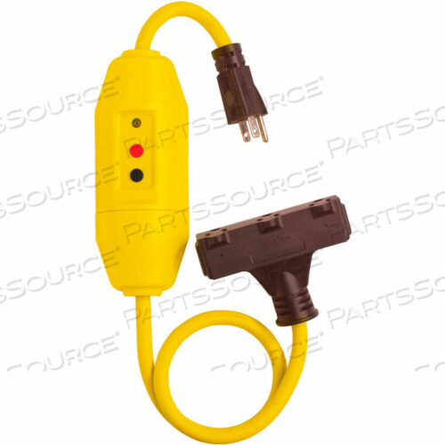 OEM#: 30438024GFCI CORD SET, IN-LINE, TRIPLE TAP, AUTO, 2 FT, YELLOW by Tower Manufacturing Corporation