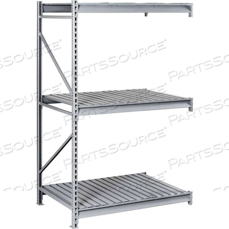 OEM#: BU-723696CA-LGYBULK STORAGE RACK - 72W X 36D X 96H - ADD-ON - 3 SHELF LEVELS - STEEL DECK - LIGHT GRAY by Tennsco Corp.
