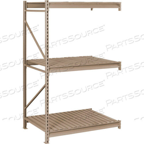 OEM#: BU-724896CA-SNDBULK STORAGE RACK - 72W X 48D X 96H - ADD-ON - 3 SHELF LEVELS - STEEL DECK - SAND by Tennsco Corp.