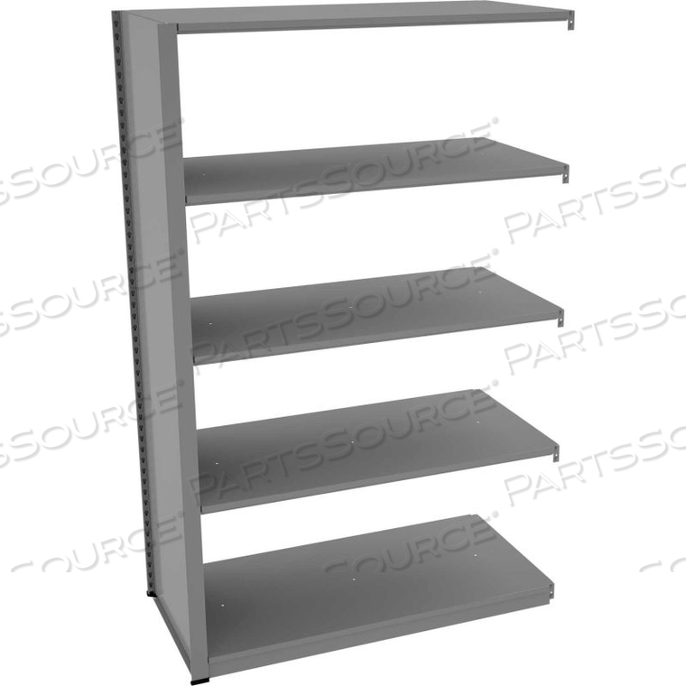 OEM#: CA247648-MGYCAPSTONE BOLTLESS SHELVING, ADD-ON UNIT, 48W X 24D X 76H, 5 SHELVES, MEDIUM GREY by Tennsco Corp.